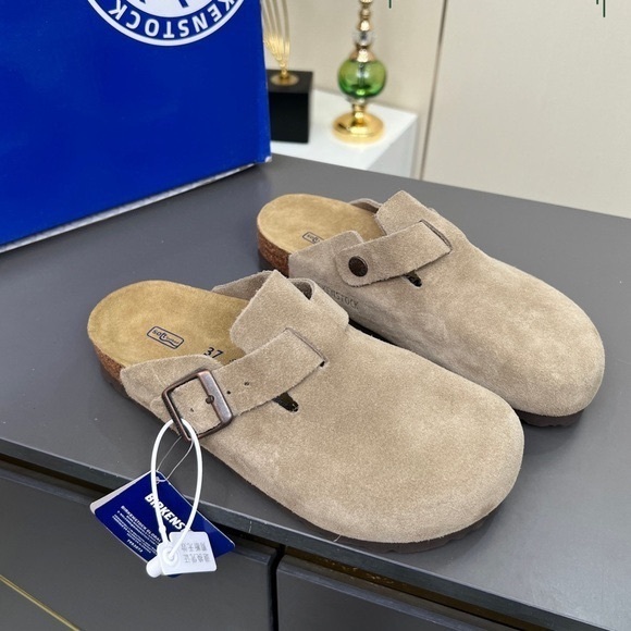 Birkenstock Shoes - Birkenstock Beige Suede Slip-On Sneakers Fashion❤️🎉🎉